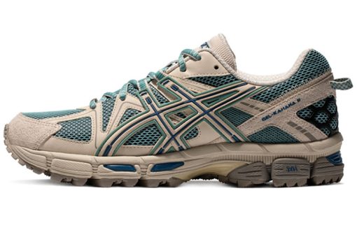 ASICS 젤 Kahana 8 내마모성 로우탑 트레일 러닝 러닝 신발 여성 그린 그레이