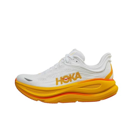 호카 오네오네 본디 9 미끄럼방지, 내마모성, 가벼움 로우탑 장거리 러닝 러닝 신발 여성 화이트 오렌지