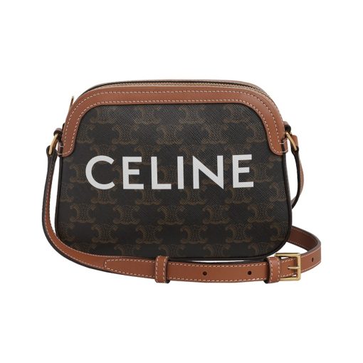 CELINE 가죽 카메라 가방,어깨 크로스백 S 여성 블랙 브라운