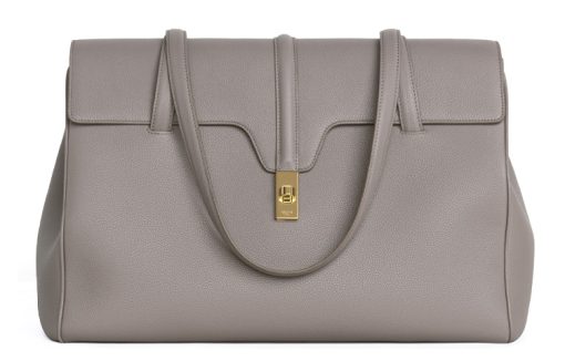 CELINE 16 소가죽 언더암 숄더백, 브리프케이스, 핸드백 L 여성 페블