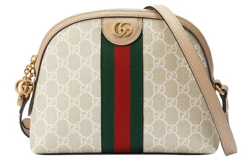 구찌 오피디아 Gg 스몰 숄더백 베이지 화이트 캔버스 L23.5*W8*H19cm