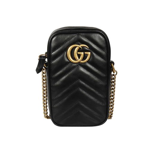 구찌 Gg 마몽 미니백 블랙 L10.5*W5*H17cm