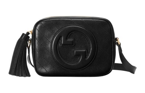 구찌 블론디 스몰 숄더백 블랙 레더 L21.08*W7.87*H15.49cm