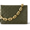 LOUIS VUITTON 쿠션 양가죽 크로스백, 숄더 백 M 여성 카키 L34*W12*H24cm