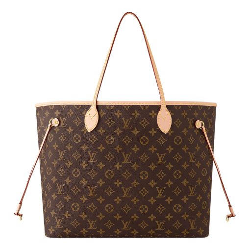 LOUIS VUITTON NEVERFULL 코팅 캔버스 가죽 포함 핸드 백, 숄더 백 L 여성 브라운 L40*W20*H33cm