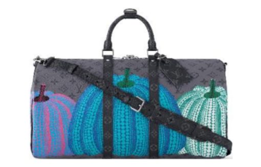 LOUIS VUITTON 야요이 쿠사마, Joint Fund 키폴 코팅 캔버스 가방 레귤러 남성 그레이 L58*W27*H31cm
