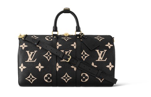 LOUIS VUITTON 키폴 모노그램 Empreinte 가죽 크로스바디백 핸드백, 여행 백 남성 블랙 L45*W20*H27cm