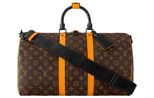 LOUIS VUITTON 키폴 코팅 캔버스 및 소가죽 핸드백 여행 가방 남성 브라운 L45*W20*H27cm