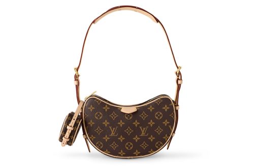 LOUIS VUITTON 캔버스+가죽 핸드 백, 숄더 백 여성 브라운 L25*W5*H15cm
