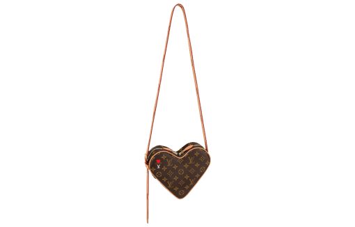 LOUIS VUITTON 캔버스+가죽 트림 숄더 백, 크로스 백 레귤러 여성 브라운 L22*W6*H16cm