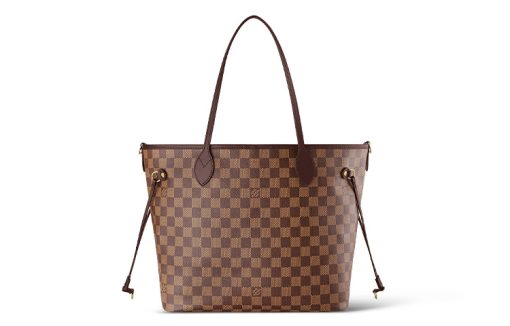 루이 비통 NEVERFULL 코팅 캔버스 토트 가방, 쇼핑백, 핸드백 M 여성 브라운 L30.99*W13.97*H27.94cm