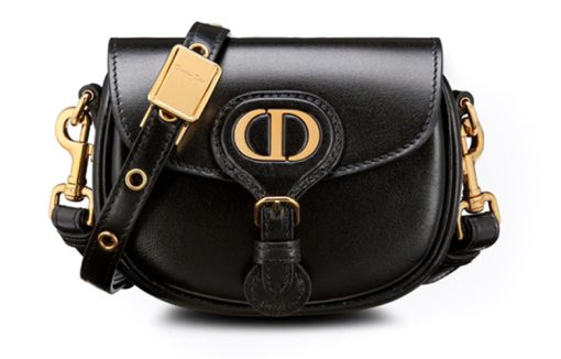 DIOR 보비 소가죽 핸드백, 숄더 백, 크로스백 엑스트라 미니 여성 블랙