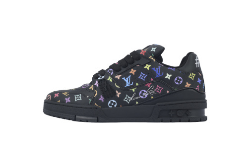 다카시 무라카미 x LOUIS VUITTON 트레이너 로우탑 스케이트보드 신발 여성 블랙 1AGZE1