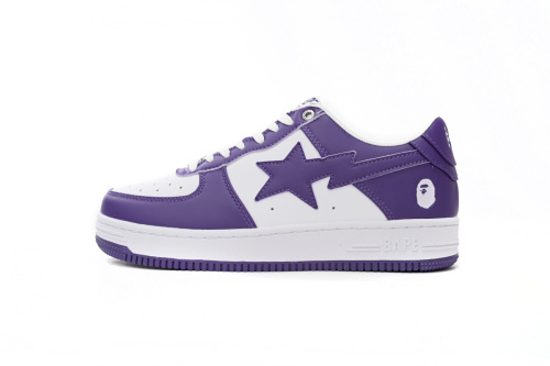 BATHING APE 로우 탑 1170 0191 007 A Bathing Ape Bape Sta Low 화이트 & 퍼플