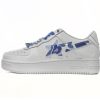 BATHING APE 로우 상의 1H20-191-045 A Bathing Ape 베이프 스테이 로우 화이트 블루 카무플라주