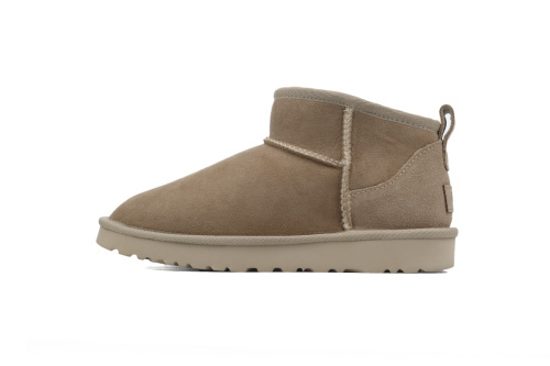 UGG 클로즈드 토 앵클 부츠 (1116109, UGG 클래식 울트라 미니, 브라운 색상) lol2021-415