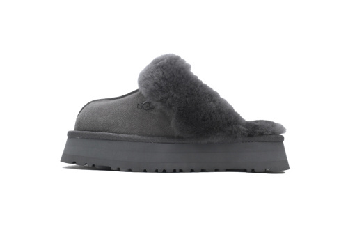 UGG 컴포트 웜 클로즈드 토 슬리퍼 (1122550, UGG 디스켓, 그레이 색상)